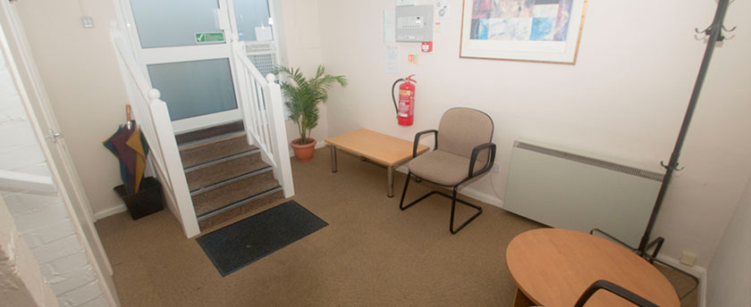 Pleasant reception area / informal meeting area.